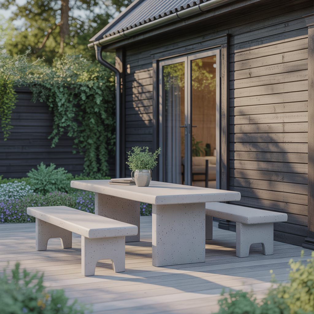 .Sa gjuter du vackra och hallbara utemobler i betong